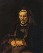 REMBRANDT Harmenszoon van Rijn Portrait of an Old Woman France oil painting artist